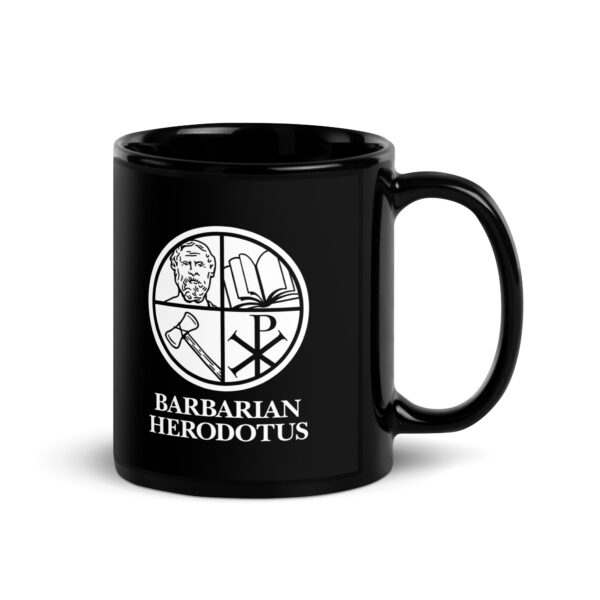 The Barbarian Herodotus Black Glossy Mug